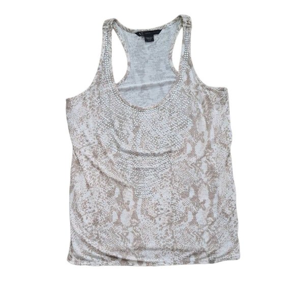 AX Armani Exchange Beige Snake Print Top - Picture 1 of 5